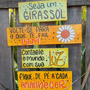 Placa de Jardim Girassol