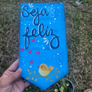 Placa de Jardim Seja Feliz
