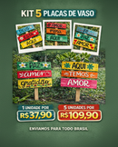 Kit 5 Plaquinhas